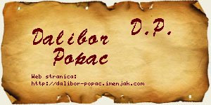 Dalibor Popac vizit kartica